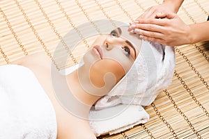 Young and healthy woman on a spa procedure