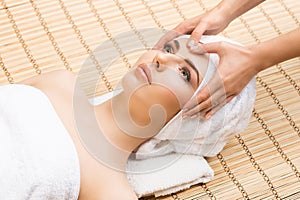 Young and healthy woman on a spa procedure