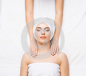 Young and healthy woman on a spa procedure