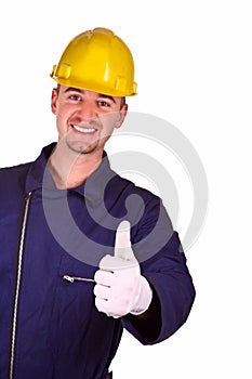 Young heavy industry man background