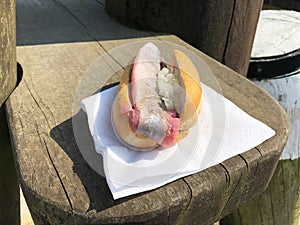 Young herring or matie fish sandwich