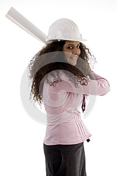 Young hispanic female architect