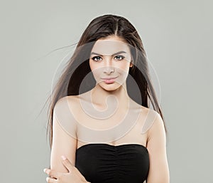 Young Hispanic Girl Studio Portrait. Elegant Woman