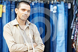 Young indian tailor man