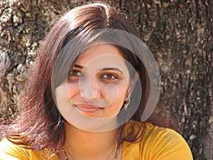 Young Indian woman smiling