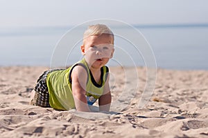 Young infant crawling