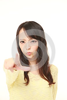 young Japanese woman scolding