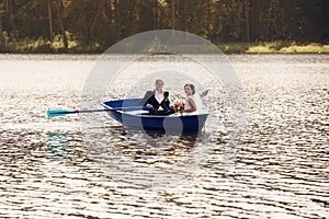 Young just married bride and groom