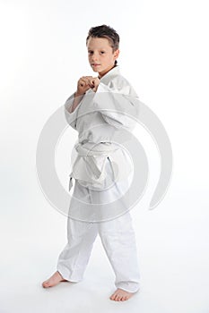 Young karate boy