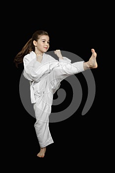 Young karate girl