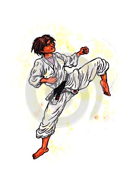 Young karate woman kick The Power of Karate-Do, 2017