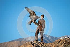 Young kazakh eagle img
