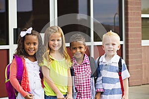 Young Kids going to School