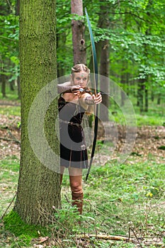 Young lady Elf with a long bow