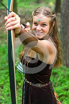 Young lady Elf with a long bow