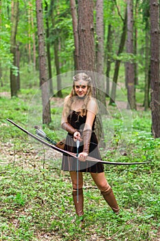 Young lady Elf with a long bow