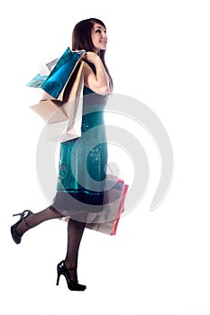 young lady out shopping.