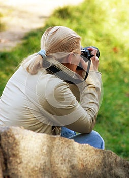 Young lady photographer