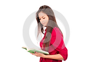 Young Latin Girl Reading Book