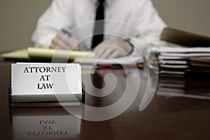 Young Lawyer Attorney At Desk Businessman Negotiations