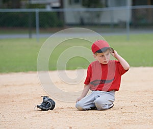 Young Little League Player