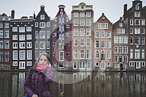Young long-haired girl from Spain on a trip to the Netherlands