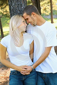 Young Lovely Caucasian Family Holding Hand