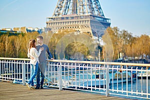 Young loving couple in Paris