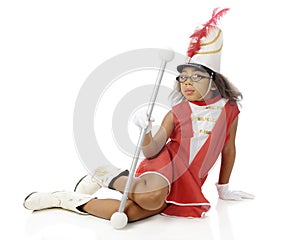 Young Majorette Sitting