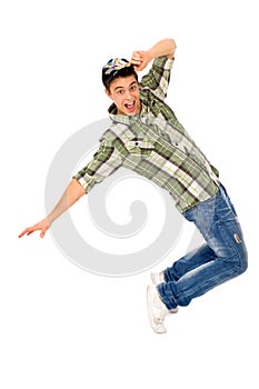 Young male breakdancer