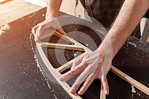 A young male carpenter builder