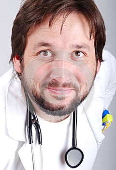 Young male doctor with beard