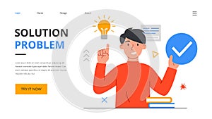 Young male manager or boss has an idea