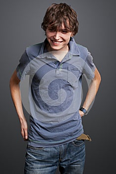 Young male model posing