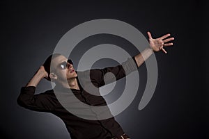 Young male model posing