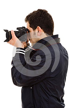 Young male photographer