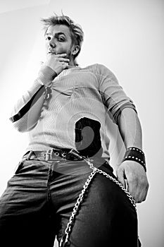 Young man with attitude