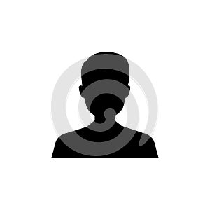 Young man avatar silhouette vector