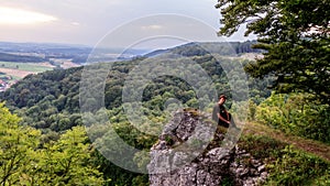 Young Man in the Bavarian Jura Mountains