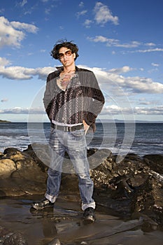 Young Man at Beach