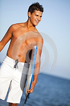 Young man beach