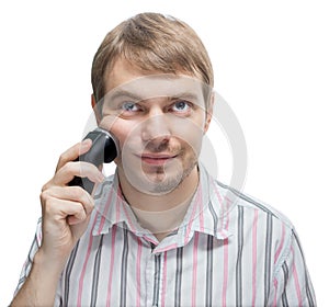 A young man with a beard.