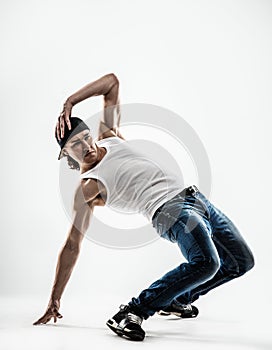 Young man break-dancer