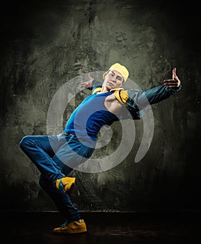 Young man break-dancer