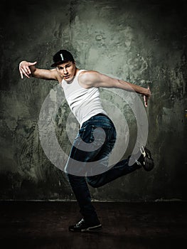 Young man break-dancer