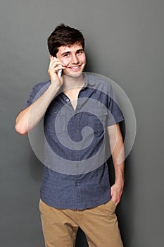 Young man calling by phone