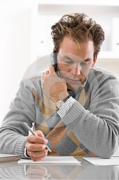 Young man calling on phone