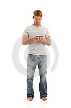 Young man on cell phone