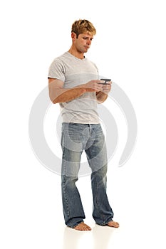 Young man on cell phone