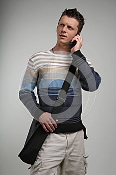 Young man on cellphone